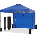 Tunbne 10'X10' Pop Up Canopy Tent With Sidewall And 6 10X10, Royal Navy. Fixed Price $211.68.