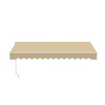 Aleko Retractable Patio Awning 10 X 8 Ft Deck Sunshade Sand Color. Fixed Price $259.91.