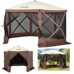 Vevor Pop-up Camping Gazebo Canopy Shelter 6 Sided 12' X Sun Shade. Fixed Price $189.99.