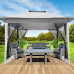 12X12FT Pop Up Gazebo With Mosquito Netting Waterproof Outdoor Patio Screen Tent. Fixed Price $139.99.