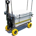 Outdoor Utility Wagon/fishing Cart W/ Rod Holders & Multi-terrain Cooler Wheels. Fixed Price $119.00.