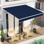 Retractable Patio Awning Outdoor Canopy Deck Sun Shade Shelter 3 Size,crank. Fixed Price $215.99.