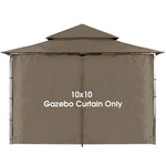 Abccanopy Gazebo Replacement Privacy Curtain 10X10 Outdoor Side Wall Zipper Brow. Fixed Price $41.38.
