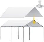 10 X 20 Ft Heavy Duty Carport Canopy Waterproof Garage Shelter Tarp Tent For. Fixed Price $63.34.