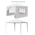 10'X10' 4 Walls Outdoor Canopy Party Tent Wedding Heavy Duty Gazebo Garden Bbq. Fixed Price $56.58.