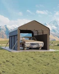 10'X15'X9' Metal Enclosed With Heavy Duty Steel Frame 220G Tarp. Fixed Price $454.09.