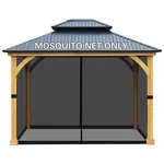 Aoodor Outdoor 10X10FT Gazebo Universal Replacement Netting Screen, 4-PANEL Mesh. Fixed Price $36.99.