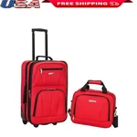 Deluxe Expandable Luggage Set 2 Piece Carry-on Flight Tote Bag Ez-roll Wheels Us. Fixed Price $100.37.