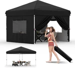10X10 Pop Up Canopy Tent With 4 Removable Sidewall, Heavy Duty Commercial Instan. Fixed Price $183.99.