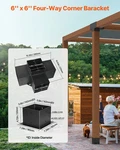Pergola Bracket Kit, 6X6 Inch (inner Size 5.5X5.5), 2 Pcs 4-WAY Heavy Duty Corne. Fixed Price $118.93.