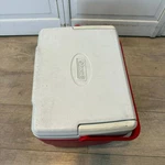 Coleman Red & White Cooler. Fixed Price $12.00.