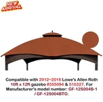 10 X 12FT Red Rust Replacement Canopy Top Cover For Lowes Allen Roth Gazebo Tent. Fixed Price $99.89.