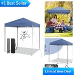 Pop Canopy Tent Instant Setup 6.6X6.6 Ft Upf 50 Plus Sun Protection Stakes. Fixed Price $115.99.