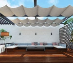Wire Canopy Retractable Awning Replacement Cover For Pergola Terrace Deck Patio. Fixed Price $82.99.