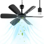 17.7" Portable Ceiling Fan Usb Plug 5V Dc Powered 6 Blades Canopy Gazebo..... Fixed Price $27.35.
