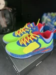 AND1 Delta Tpr Green Blue Red Low Top Lace Up Athletic Sneakers Sz 9.5. Fixed Price $24.95.