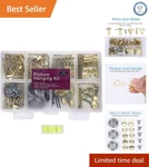 Versatile 225-PIECE Wall Mounting Kit With Strong Hooks Support To 120LBS. Fixed Price $24.65.