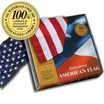 Embroidered 2-FT-BY-3-FT American Flags *100% Made In U.s.a.* Allied 2'X3'. Fixed Price $24.99.
