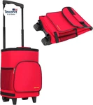 Ultra Compact Cooler Smart Cart, Red Insulated Collapsible Rolling Tailgate Bbq. Fixed Price $97.07.