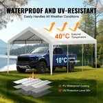 Carport Replacement Canopy Cover 10 X 20 Ft Heavy-duty, Waterproof & Uv Protec. Fixed Price $67.91.