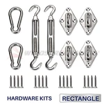 6 8 Square Triangle Sun Shade Sail Stainless Steel Hardware Installation Kit. Fixed Price $24.99.