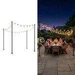 Apluschoice 4 Pack 8FT/10FT String Light Poles For Event Garden Decor Shade. Fixed Price $599.90.