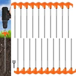 Hicarer 20 Pcs 8'' Screw In Tent Heavy Duty Ground Metal Stakes.... Fixed Price $41.09.