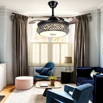 42" Modern Crystal Chandelier Remote Ceiling Fan Light W/bluetooth Music Speaker. Fixed Price $267.99.