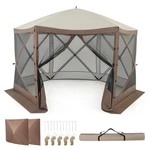 Pop-up Gazebo 6-SIDED Instant Setup Screen House Hub Tent With Mesh Netting Wall. Fixed Price $219.88.