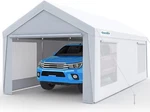 Quictent 12X20 Ft Heavy Duty Carport Canopy With Windows Sidewall, White. Fixed Price $275.99.