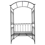 Metal Garden Arbor Bench Trellis 2-SEAT For Climbing Plants Black. Fixed Price $116.99.