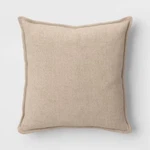 Square Linen Throw Pillow With Flange - Threshold. Fixed Price $28.00.