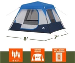 Ozark Trail 8'X7' 4-PERSON Instant Cabin Tent W/ Led Lighted Hub & 60 Sec Setup. Fixed Price $124.99.