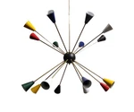 Modern Chandelier 16 Light Italian Pendant Mid Century Ceiling Fixture Best Lam. Fixed Price $436.66.