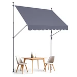 New 98 X 47" Patio Awning Retractable, Sunshade Shelter With Manual Cra. Fixed Price $95.70.