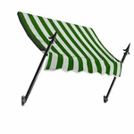 Awntech 5-FEET New Orleans Awning, 56-INCH By 32-INCH Diameter Green White. Fixed Price $219.95.