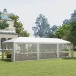 Wedding Camping Party Tent 10X28 Canopy Gazebo Sidewalls Outdoor White. Fixed Price $249.50.