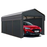 Carport 10X15FT Heavy Duty Metal Kits Outdoor Shelter Garage W/ Sidewall. Fixed Price $759.99.