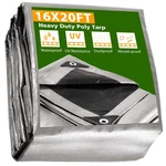 Apluschoice 16X20FT 10-MIL Plastic Tarp Waterproof Heavy Duty Sun Shade Canopy. Fixed Price $49.90.