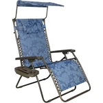 Bliss Hammocks 30" Wide Xl Zero Gravity Outdoor Lounge Chair W/ Canopy, Blue. Fixed Price $124.00.