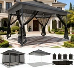 10X15FT Pop Up Gazebo Screen Tent Outdoor Garden Patio Shelter With Carry Bag. Fixed Price $169.99.