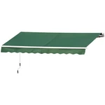 12' X 10' Manual Retractable Patio Awning Sun Shade Uv Resistant Green. Fixed Price $236.99.
