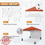 Eagle Peak 10X10 Brick Red Pop Up Canopy Tent Sidewall Instant Shelter. Fixed Price $184.99.