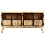 Sideboard Storage Display Cabinet Brown And Black Solid Rough Wood Mango Vidaxl. Fixed Price $226.99.