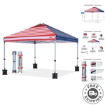 Water Resistant Pop-up Canopy 10X10 American Flag With Roller Bag. Fixed Price $218.97.