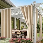 Outdoor Blackout Curtains Waterproof Panels 52X84 Beige. Fixed Price $37.56.