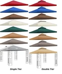 8X8' 10X10' Gazebo Canopy Replacement Patio Outdoor Top Cover Single Double Tier. Fixed Price $61.89.