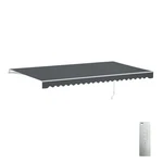 Aleko Motorized Retractable 16 X 10 Ft Patio Awning Grey Sunshade Canopy. Fixed Price $434.25.