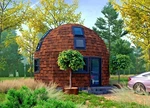 Moon House 20 Diam Dome Framing Kit Prefab Wood Pre-cut Diy Home Frame 330 Sf. Fixed Price $8490.00.