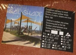 Sail Shade/sun X 18', Color: Terra, Triangle, California. Fixed Price $39.99.